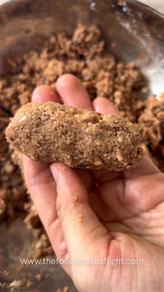 shaping the longganisa or filipino sausages