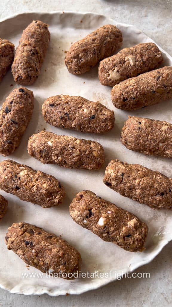 shaping the longganisa or filipino sausages