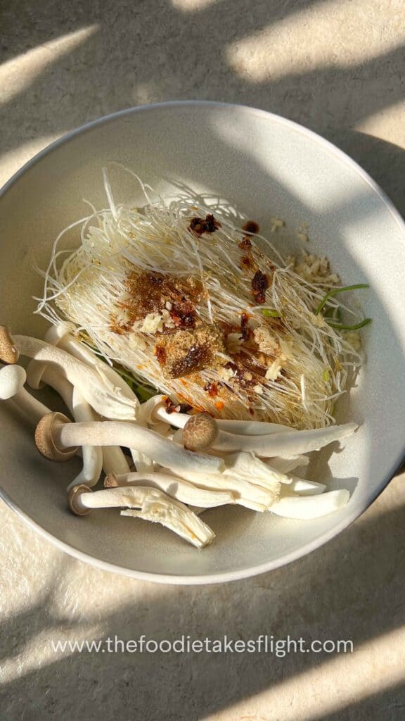 no cook noodle soup with vermicelli noodles or bean threads