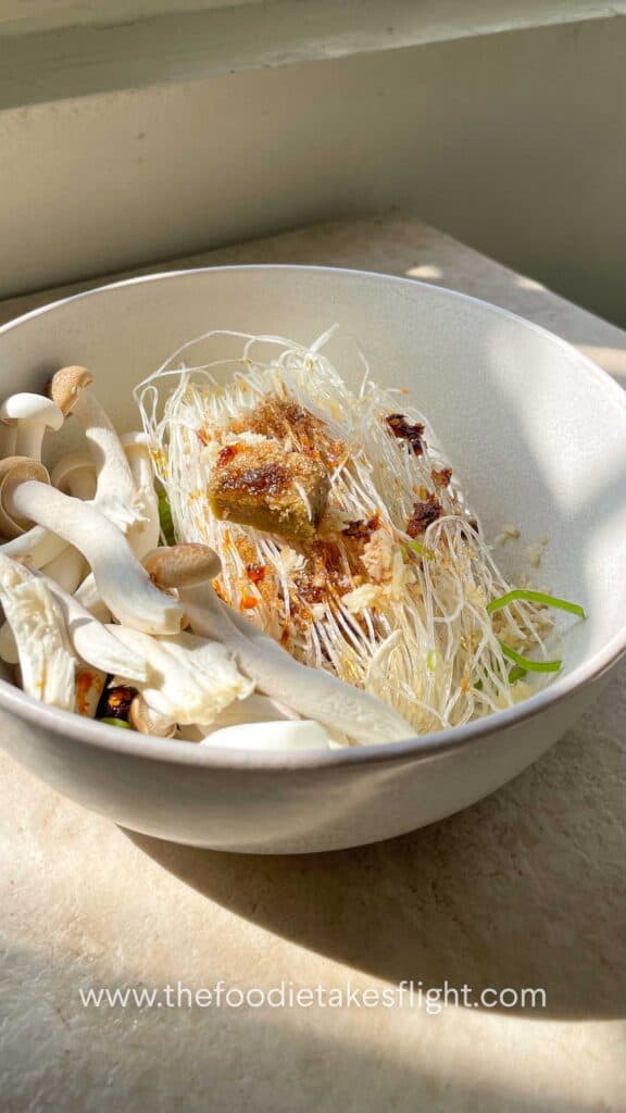 no cook noodle soup with vermicelli noodles or bean threads