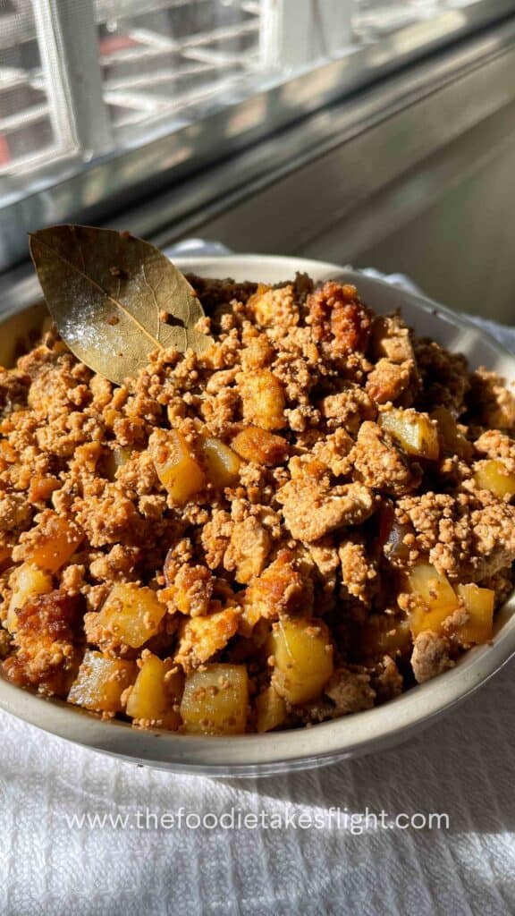 minced tofu adobo or filipino giniling recipe