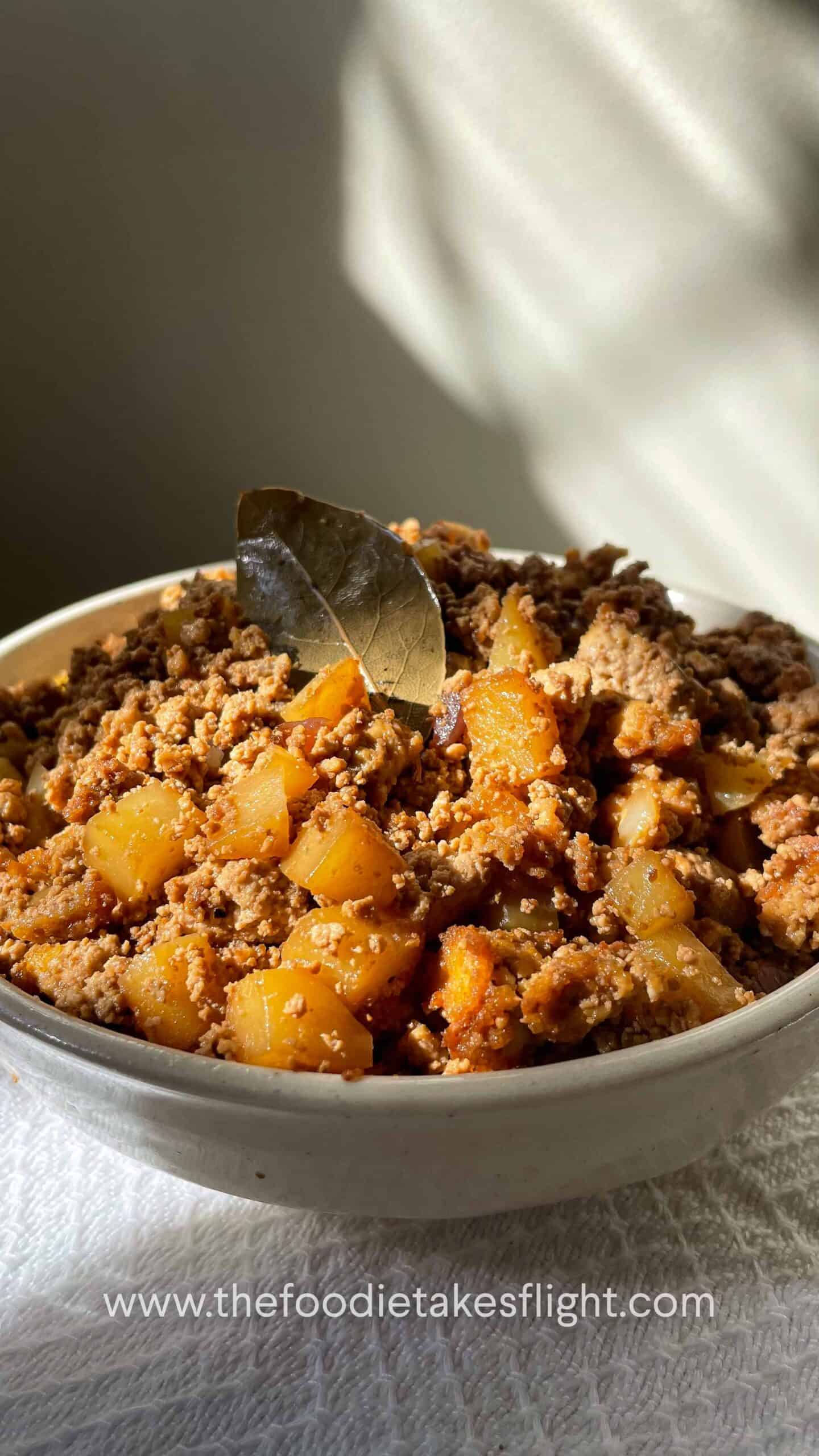 minced tofu adobo or filipino giniling recipe