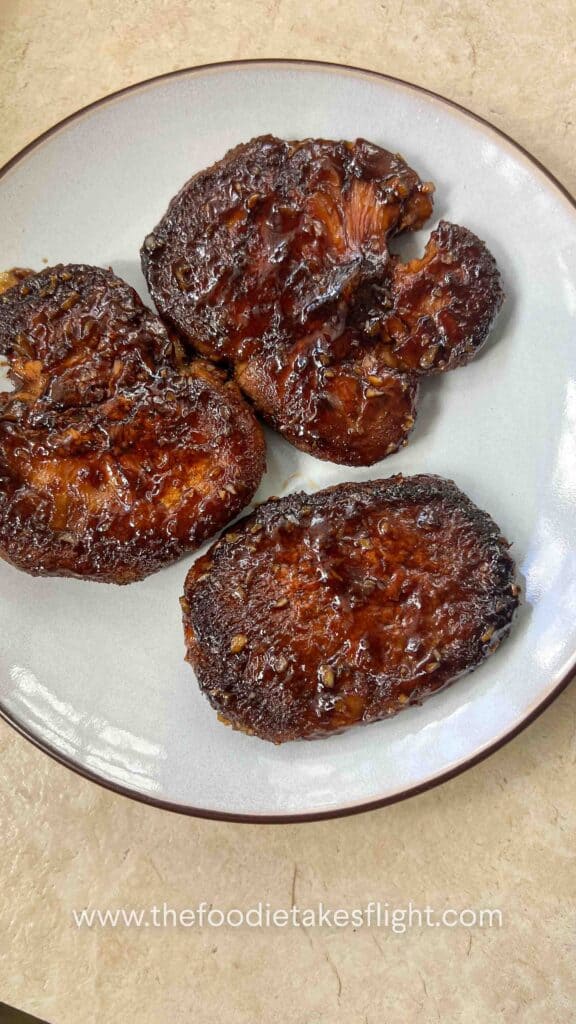 teriyaki lion's mane mushroom steak