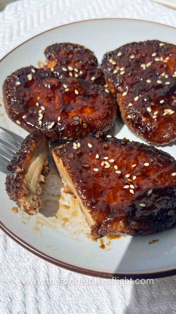 teriyaki lion's mane mushroom steak