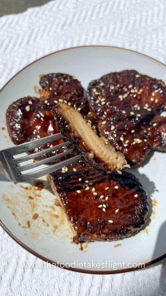 teriyaki lion's mane mushroom steak