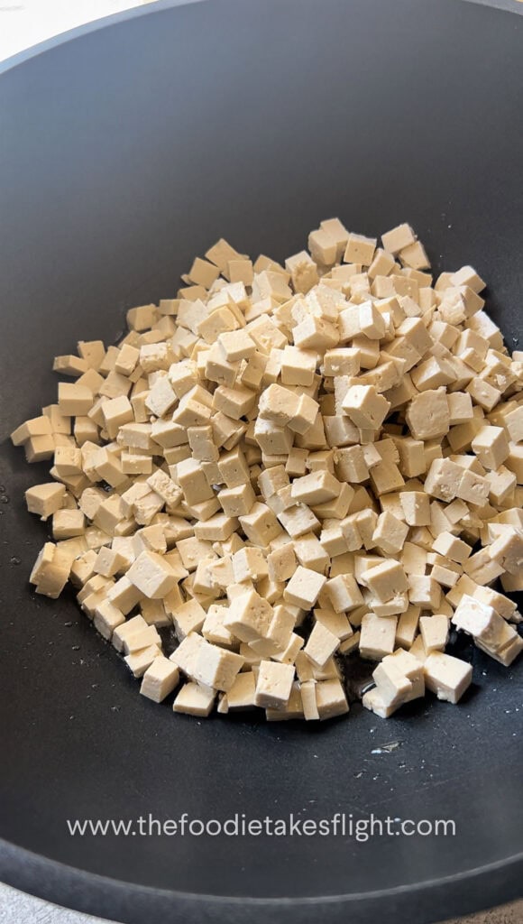 frying extra firm tofu cubes