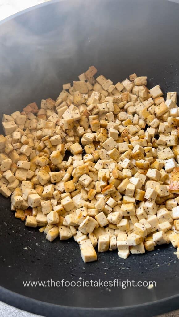 frying extra firm tofu cubes