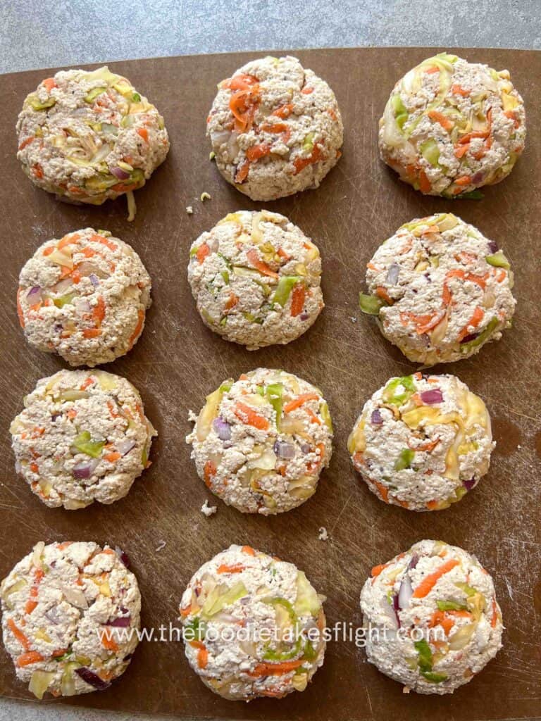 tofu and vegetable patties