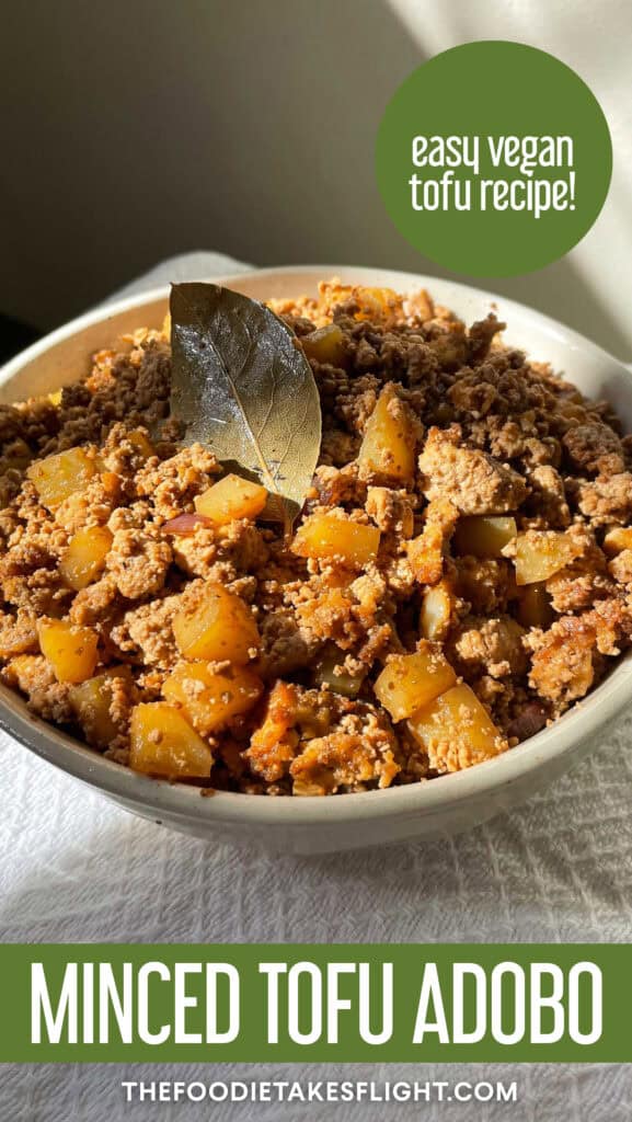 minced tofu adobo or filipino giniling recipe