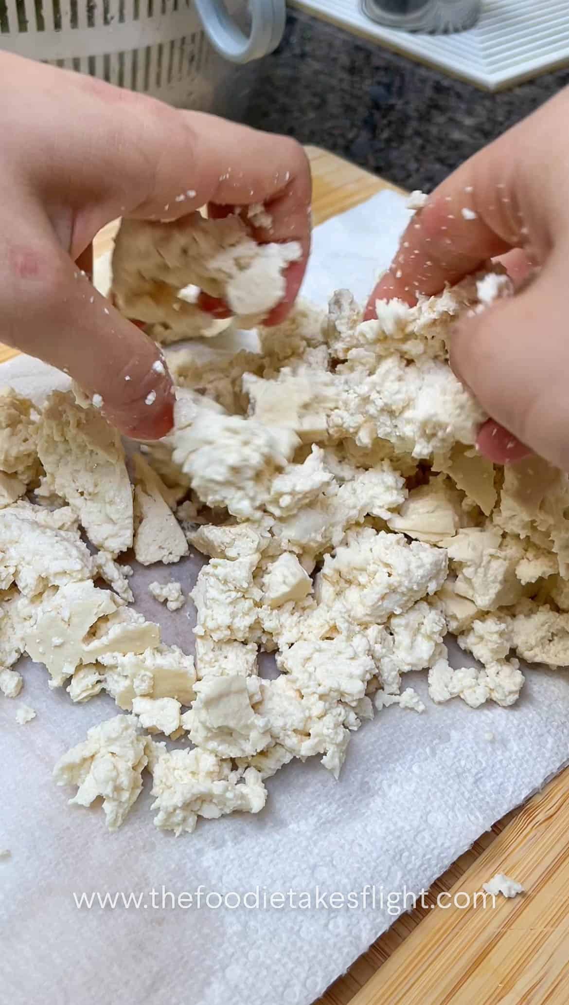 crumbling extra firm tofu