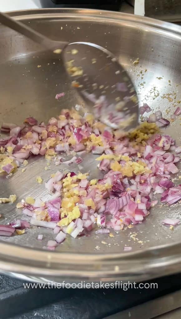 sautéing onions and aromatics