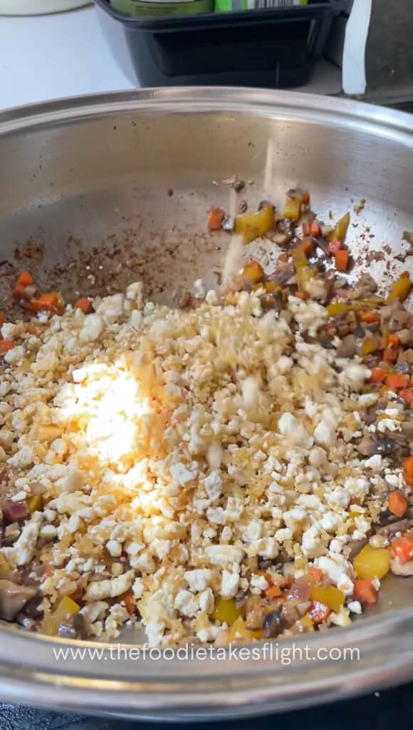 tofu and mushroom mince filling