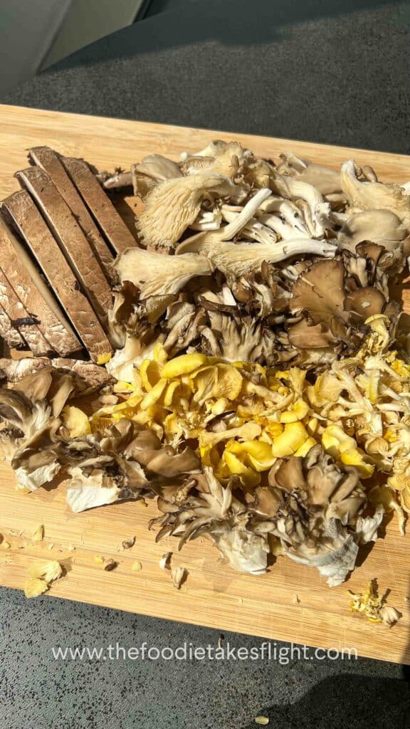 separating maitake mushrooms