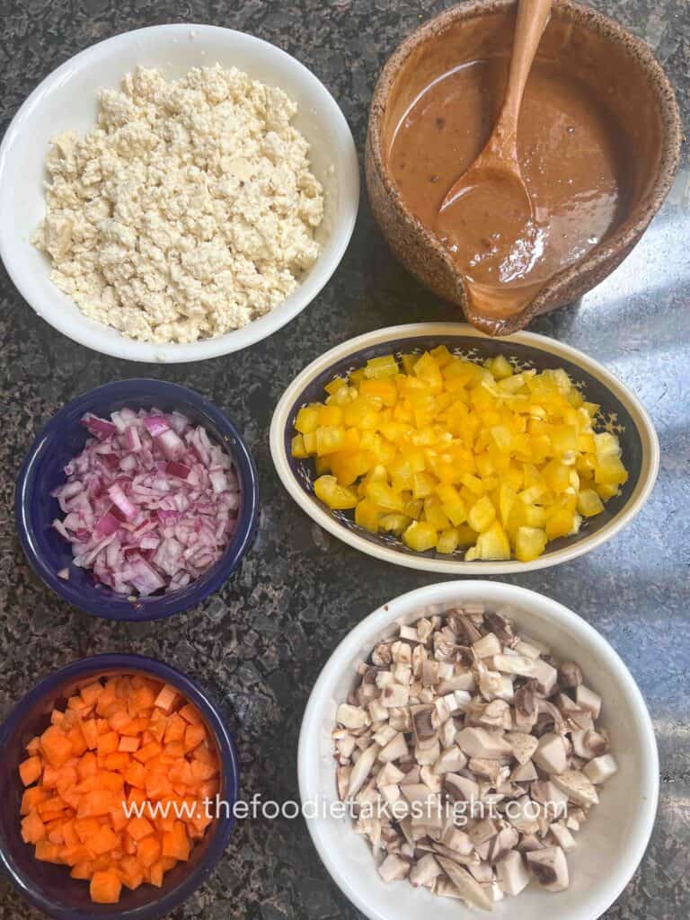 filling for tofu and mushroom lettuce wraps