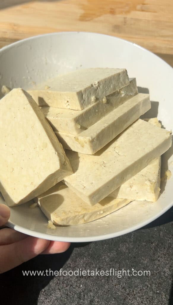 extra firm tofu in marinade