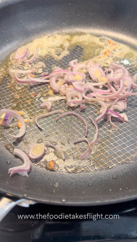 sautéing shallots in butter