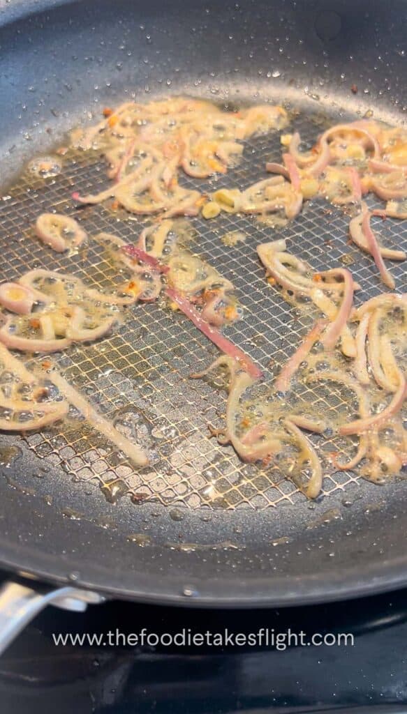 sautéing shallots in butter