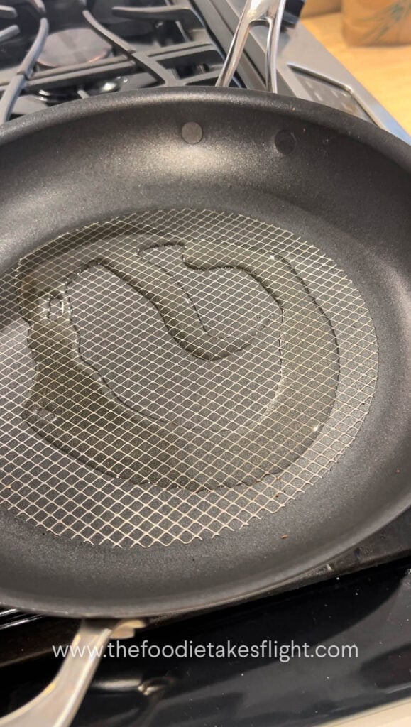 Oil in pan