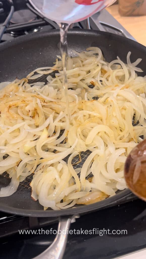 Caramelizing onions