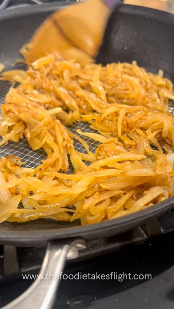 Caramelizing onions