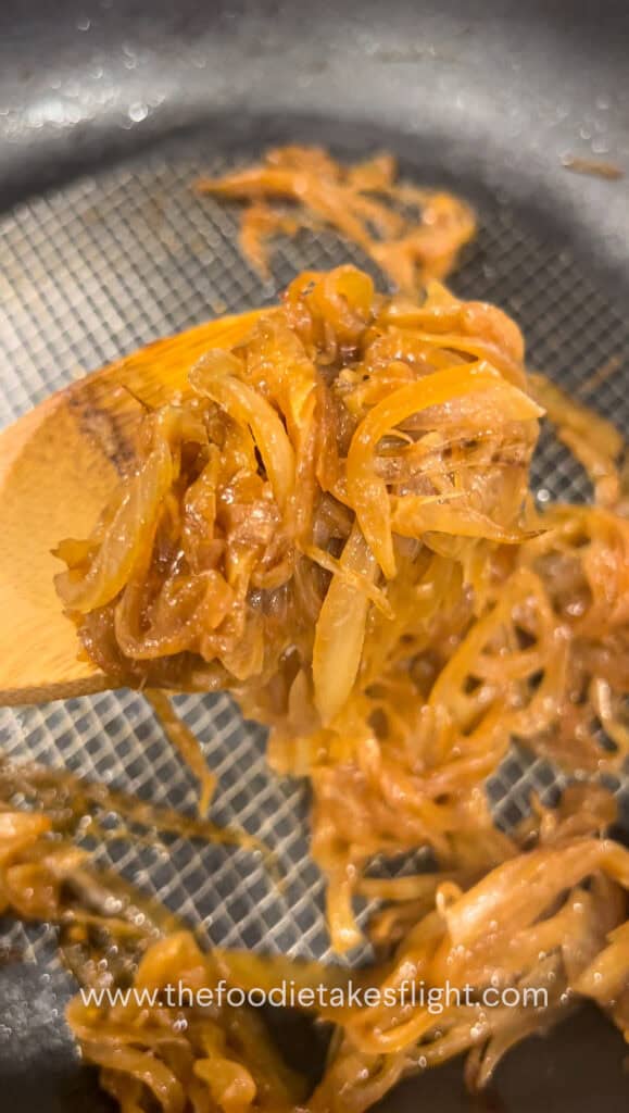 Caramelizing onions