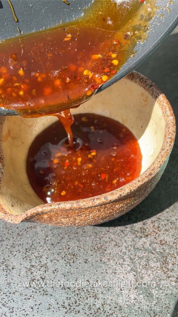 hot maple glaze or sauce