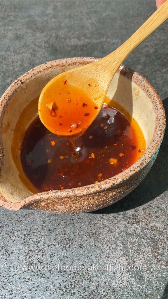 hot maple glaze or sauce