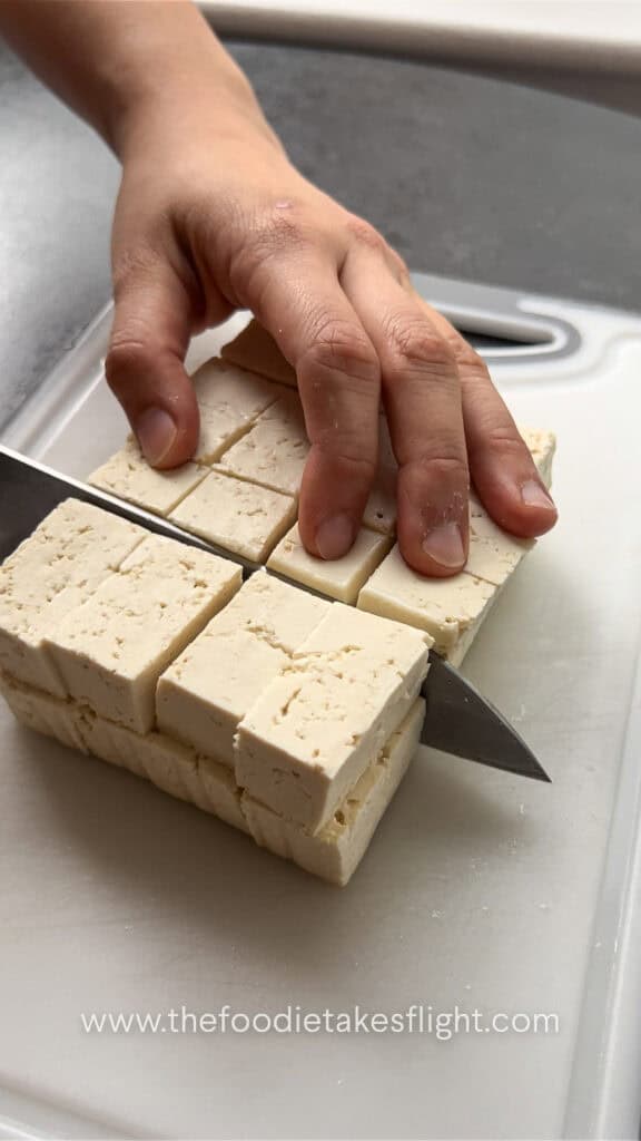 cubed extra firm tofu