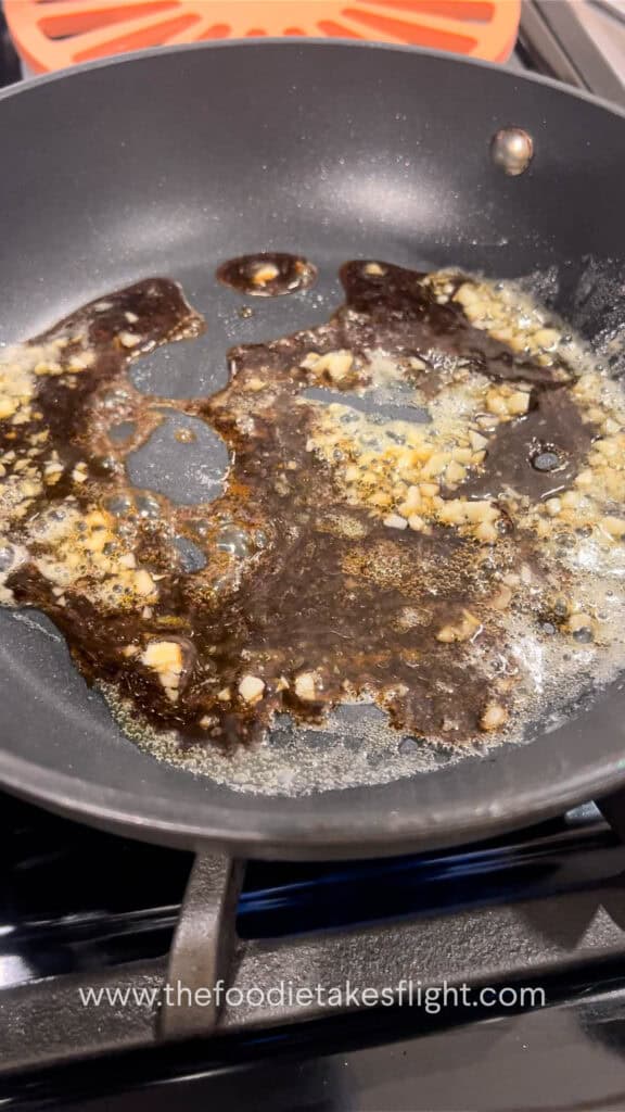 cooking down hot maple glaze