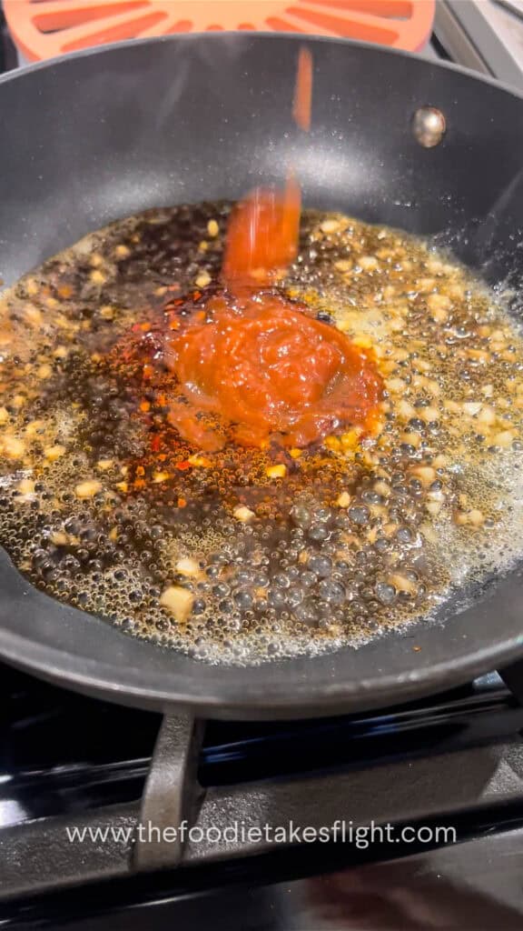 cooking down hot maple glaze