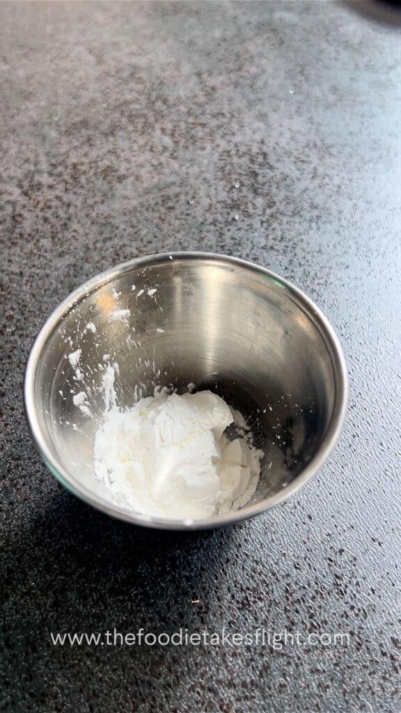 preparing corn starch slurry to thicken the sauce
