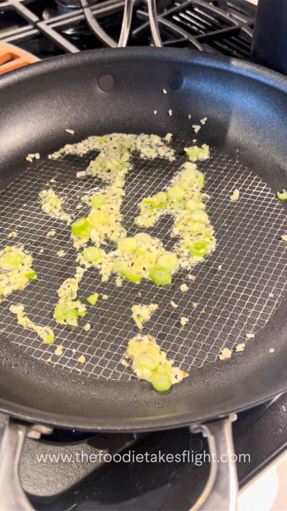 sautéing aromatics for the cabbage rolls filling