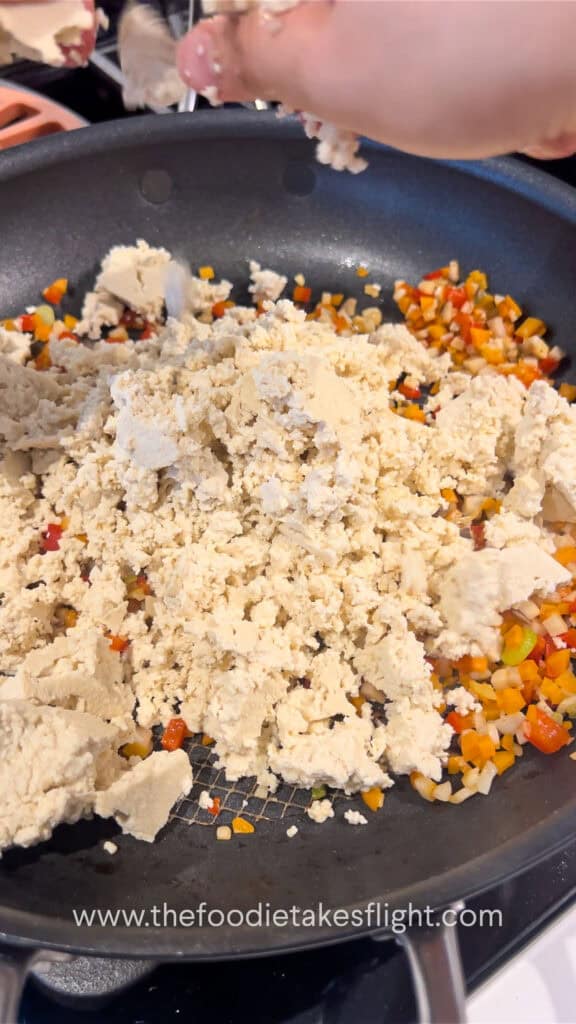 cooking the cabbage rolls filling