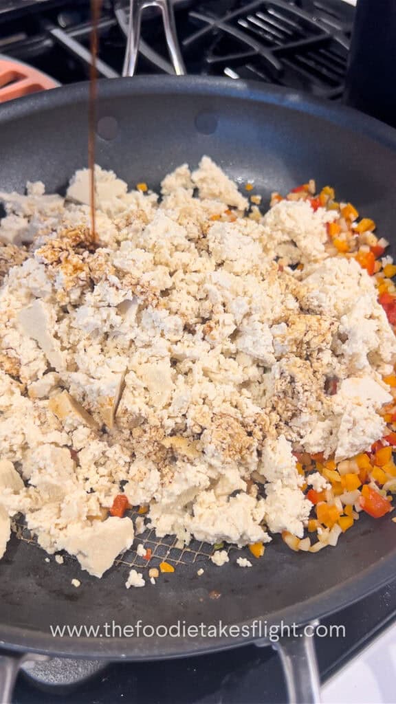 cooking the cabbage rolls filling