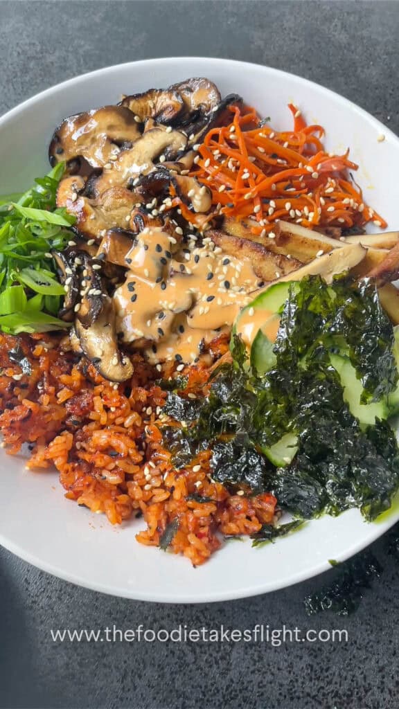 Crispy Kimchi Fried Rice Bowl