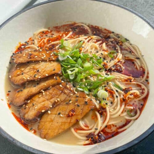 roasted garlic miso noodle soup ramen recipe