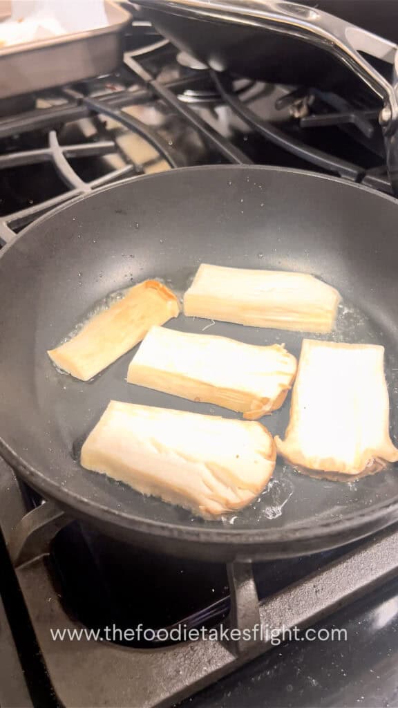 pan frying king oyster mushrooms