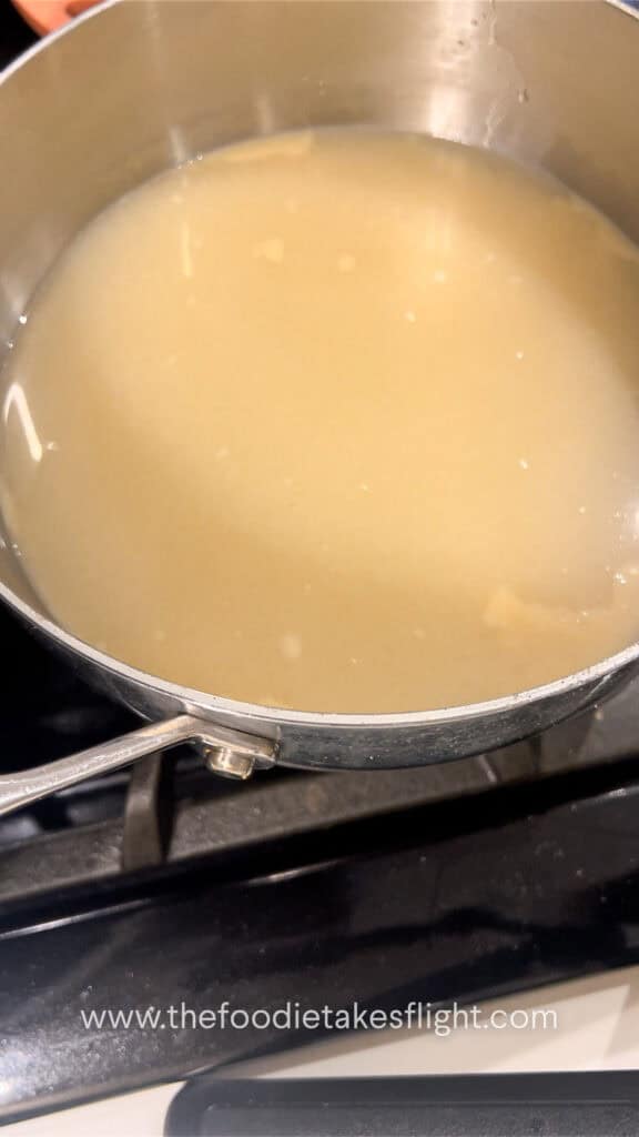 roasted garlic and miso broth