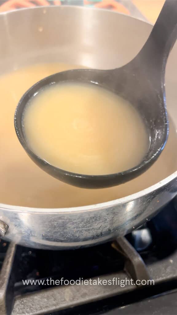 roasted garlic and miso broth