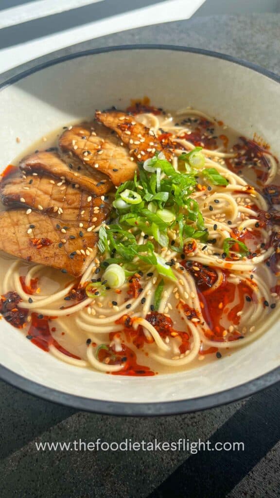 roasted garlic miso noodle soup ramen recipe