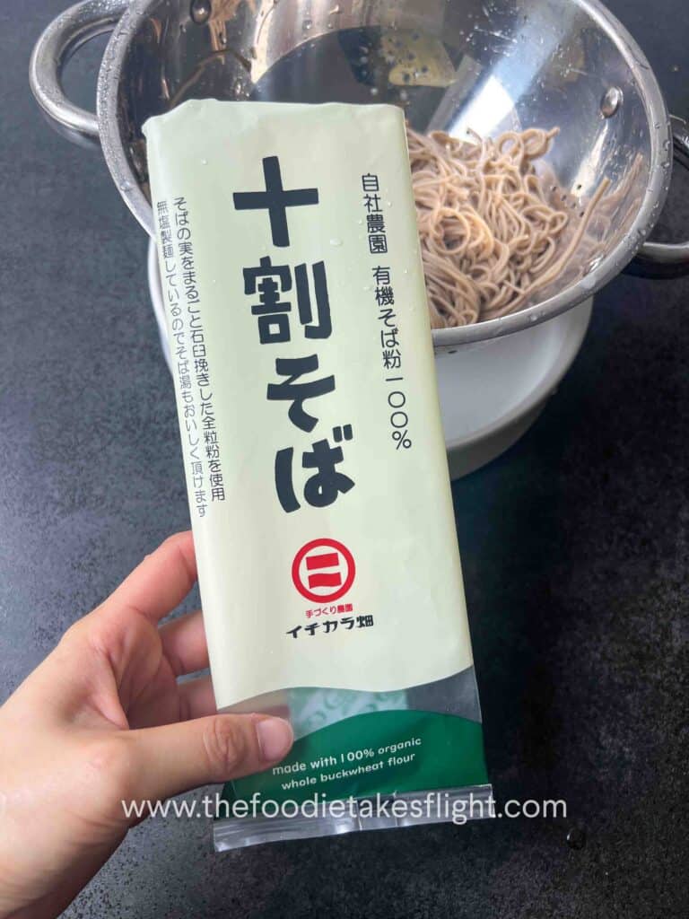 cooked soba noodles