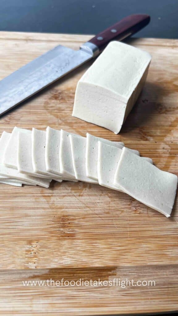 sliced tofu