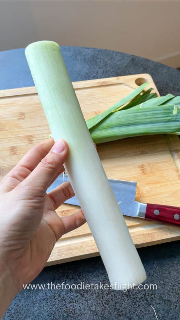 Slicing the leeks
