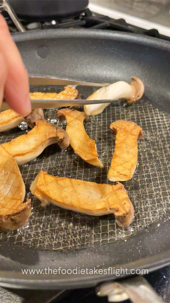 Seared king oyster mushrooms