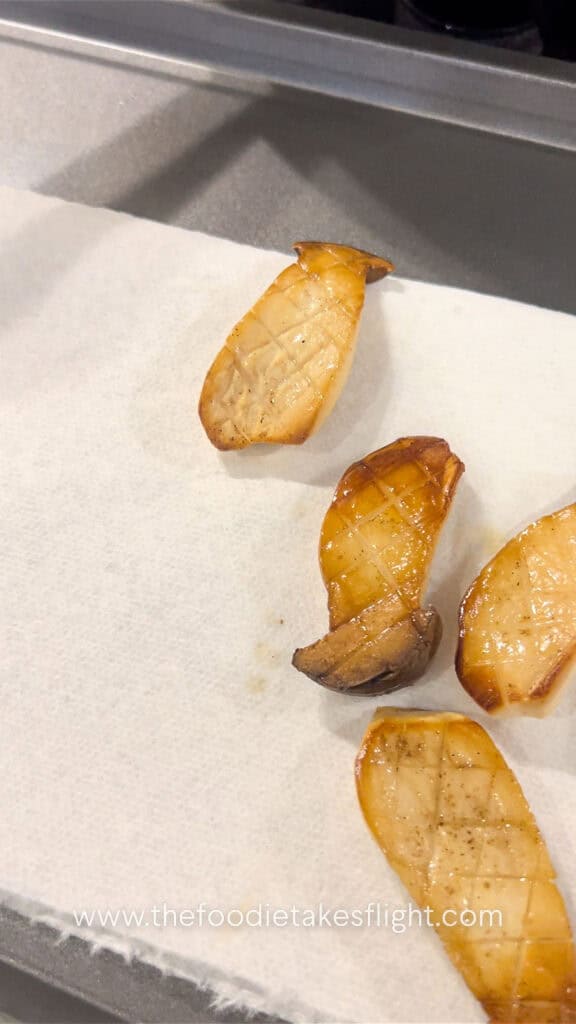 Seared king oyster mushrooms