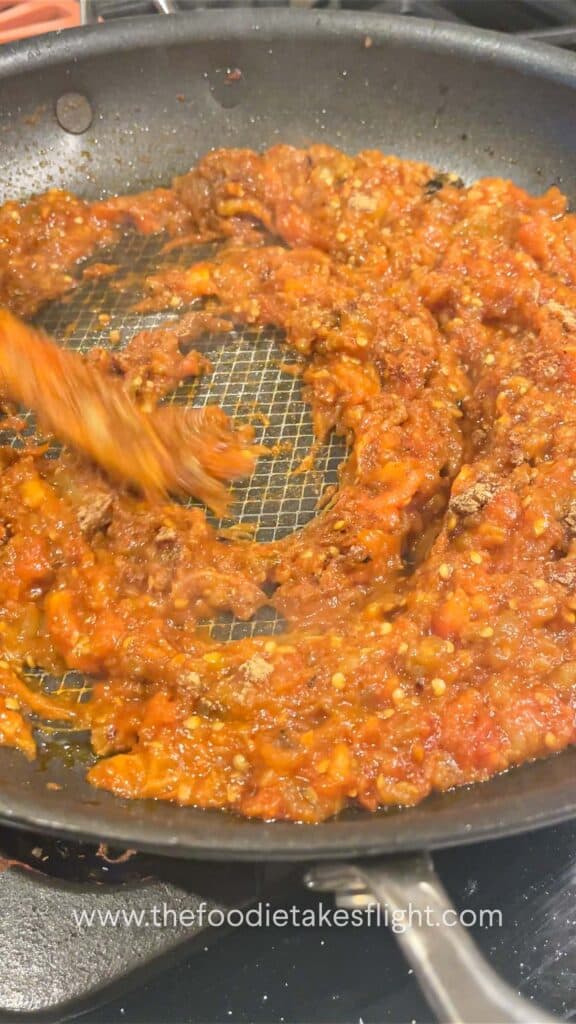 making roasted eggplant dip