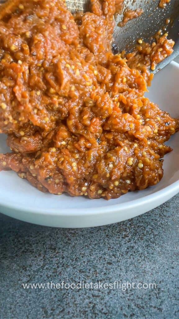 oasted eggplant and tomato dip vegan recipe