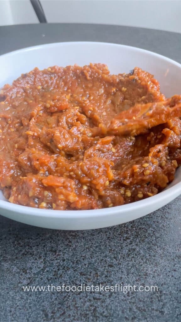oasted eggplant and tomato dip vegan recipe