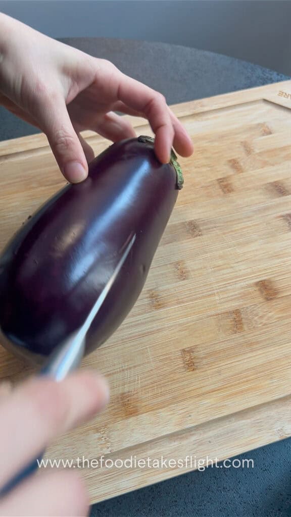sliced eggplant