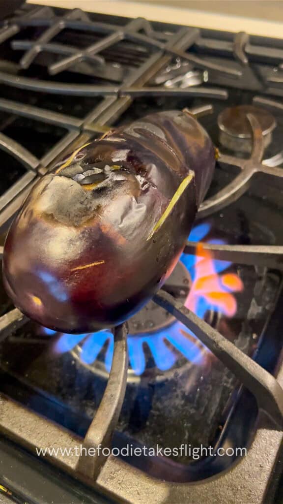 roasting eggplant